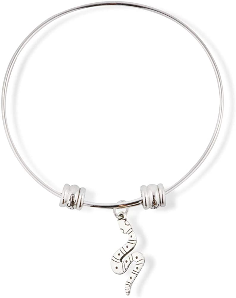 Snake with Stripes and Dots Fancy Charm Bangle