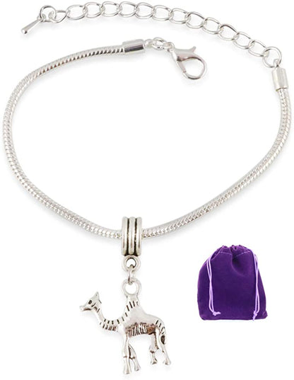 Camel Jewelry | Camel Stainless Steel Snake Chain Charm Bracelet